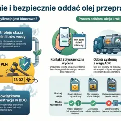 Proces odbioru zużytego oleju silnikowego: kontakt, wycena, ważenie cysterną ADR, rejestracja w BDO i automatyczna e-KPO.