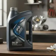 Olej 5w-30 do jakich silników? Ten olej silnikowy w ciemnej butelce z grafiką tłoka jest idealny do wielu silników samochodowych, zapewniając im ochronę i wydajność.